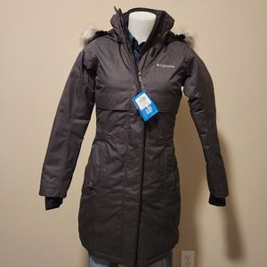 NWT Womens Apres Arson II Columbia Long hooded down waterproof winter coat